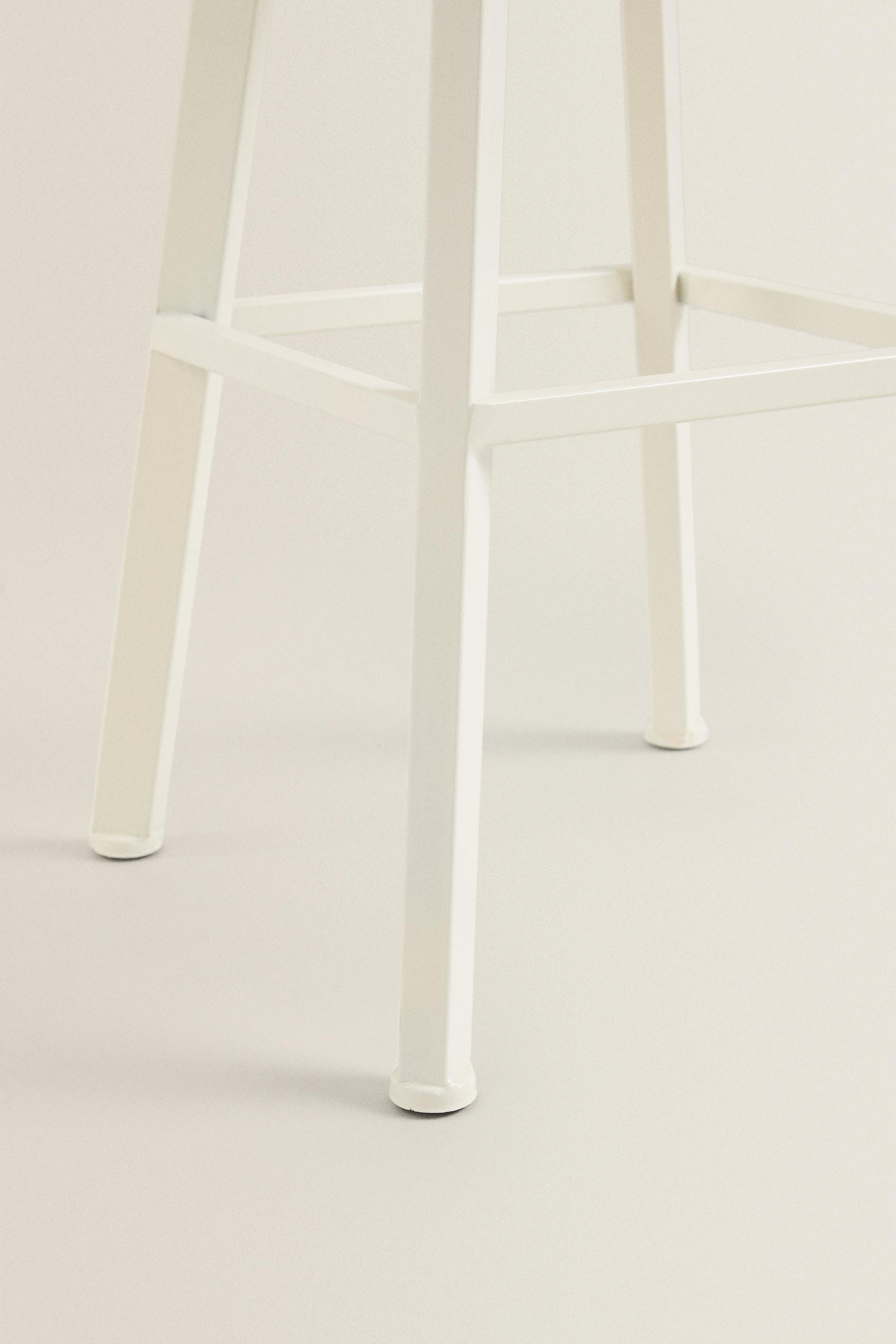 TABOURET HAUT PIVOTANT BOIS ET MÉTAL